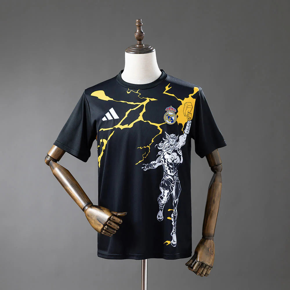 Real Madrid 25/26 Avengers - Pre-Match(Black) Jersey S-4XL